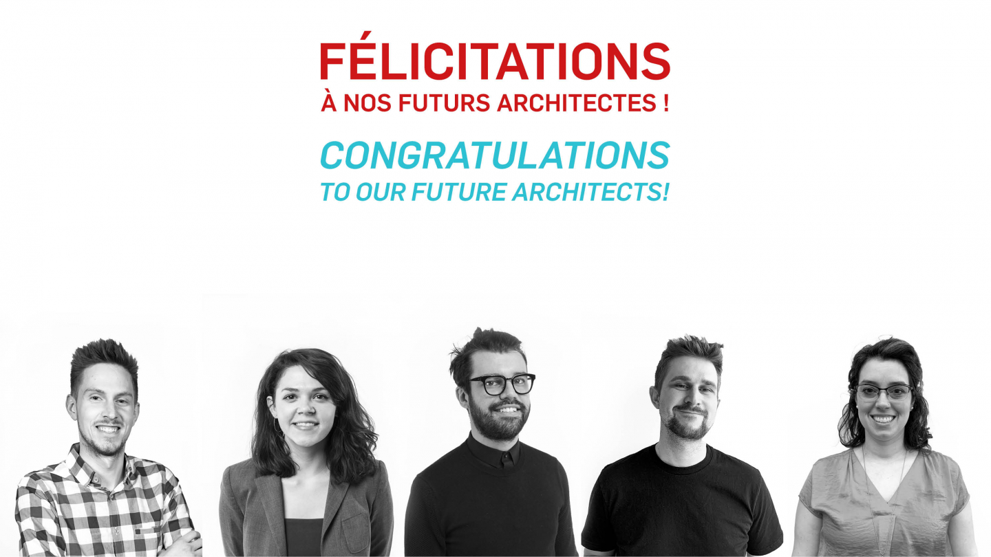 Félicitations à nos futurs architectes !